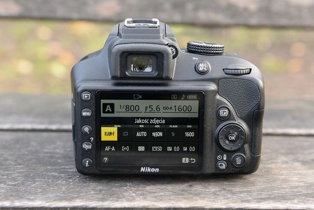 Nikon D3400 - menu podręczne