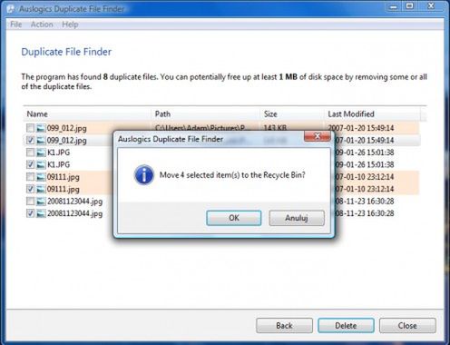Pozbądź się zduplikowanych plików z dysku dzięki Auslogics Duplicate File Finder 4