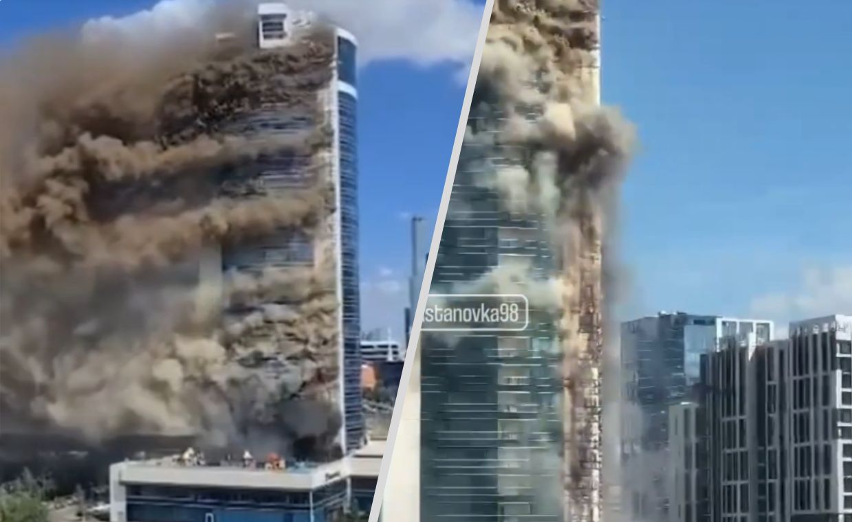 Skyscraper fire in Astana