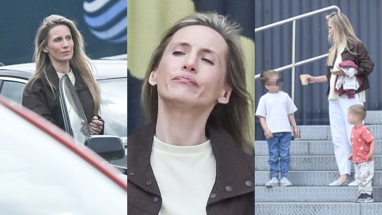 Pola Wiśniewska odwiedziła studio Polsatu w towarzystwie synów