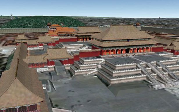 Zakazane Miasto w Pekinie (Fot. Google Earth)
