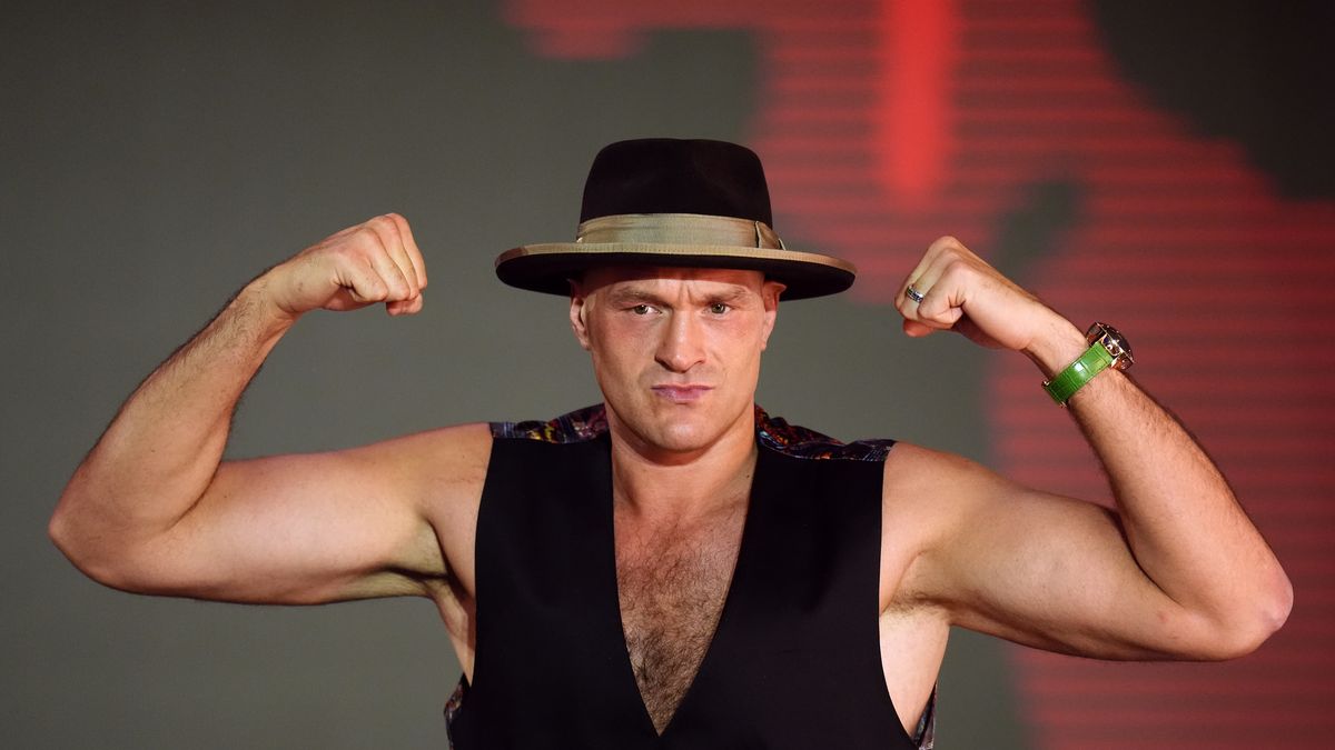 Tyson Fury during the ceremonial grand arrivals at the Boulevard City Music World, Riyadh, Saudi Arabia. The IBF, WBA, WBC and WBO heavyweight title fight between Tyson Fury v Oleksandr Usyk will take place on Saturday 18th May. Picture date: Tuesday May 14, 2024. (Photo by Nick Potts/PA Images via Getty Images)