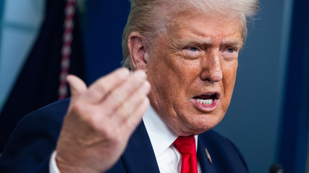 White House Holds News Conference Marking One Year Of Trump's Second Term
US President Donald Trump during a news conference in the James S. Brady Press Briefing Room of the White House in Washington, DC, US, on Tuesday, Jan. 20, 2026. Trump's busy economic agenda during his first year back in office included global tariffs, deregulation, and tax cuts that have fundamentally changed the way the US does business. Photographer: Jim Lo Scalzo/EPA/Bloomberg via Getty Images
Bloomberg
media conference, north american, u.s. government, us, 2026uspolitics, united states of america, the white house, americas, government news, press, news conference, u.s.a., american, presser, media