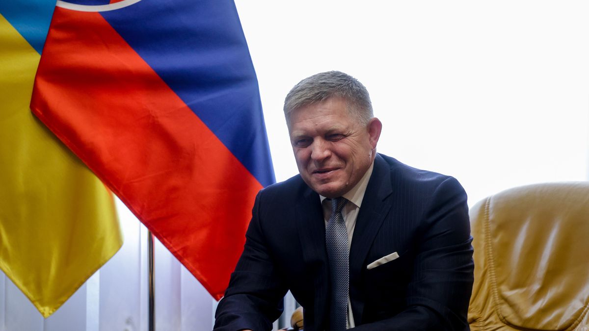 Slovak Prime Minister Robert Fico is being seen during the governmental consultations with the Ukrainian delegation in Michalovce, Slovakia, on April 11, 2024. Slovak Prime Minister Robert Fico, 59, is being reported to be in a stable but serious condition after being shot several times by a 71-year-old writer and pro-Russian activist Juraj Cintula on Wednesday in Handlova, doctors are saying. Initial investigation is finding ''a clear political motivation'' behind the assassination attempt. (Photo by Sergii Kharchenko/NurPhoto via Getty Images)