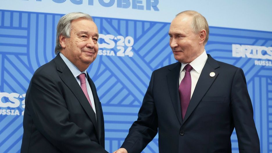 Szczyt BRICS. Antonio Guterres z ONZ Władimir Putin