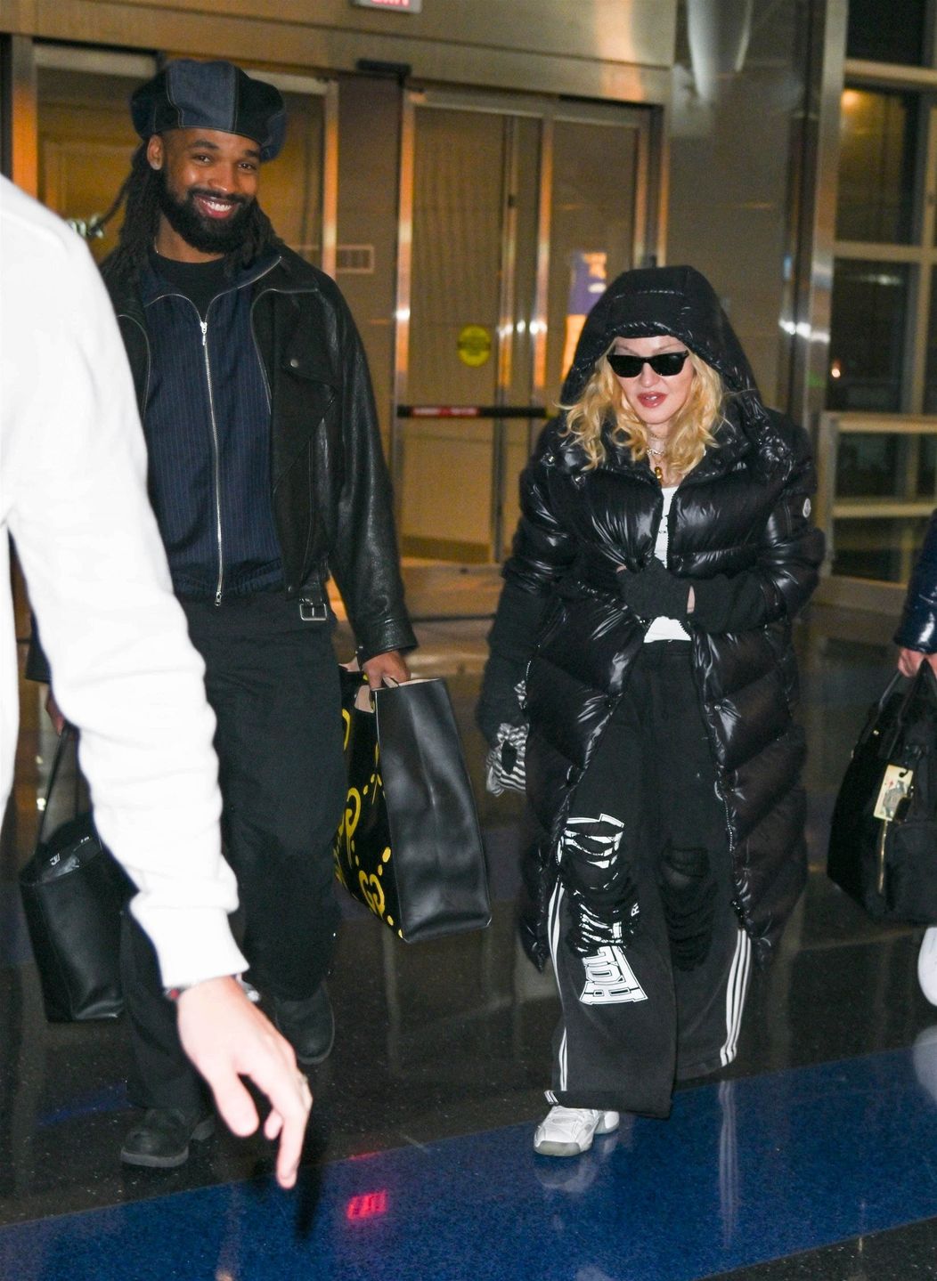 Madonna i Akeem Morris na lotnisku w Nowym Jorku