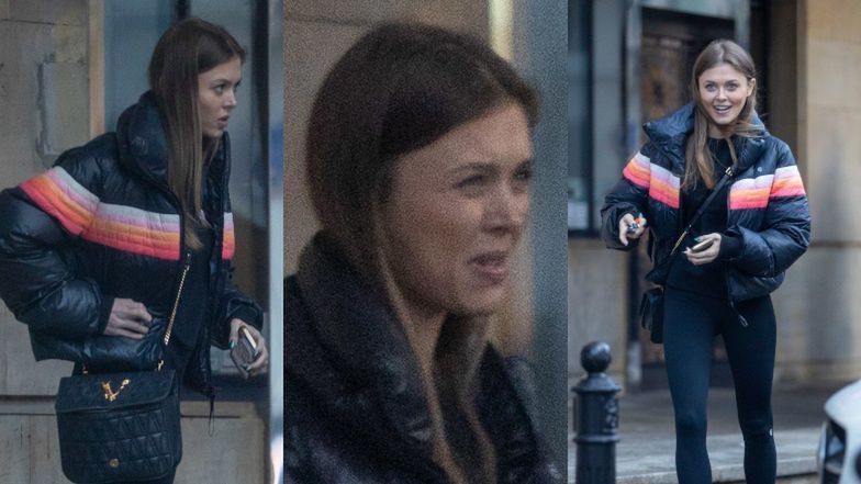 Joanna Opozda w leginsach w ekskluzywnym butiku 