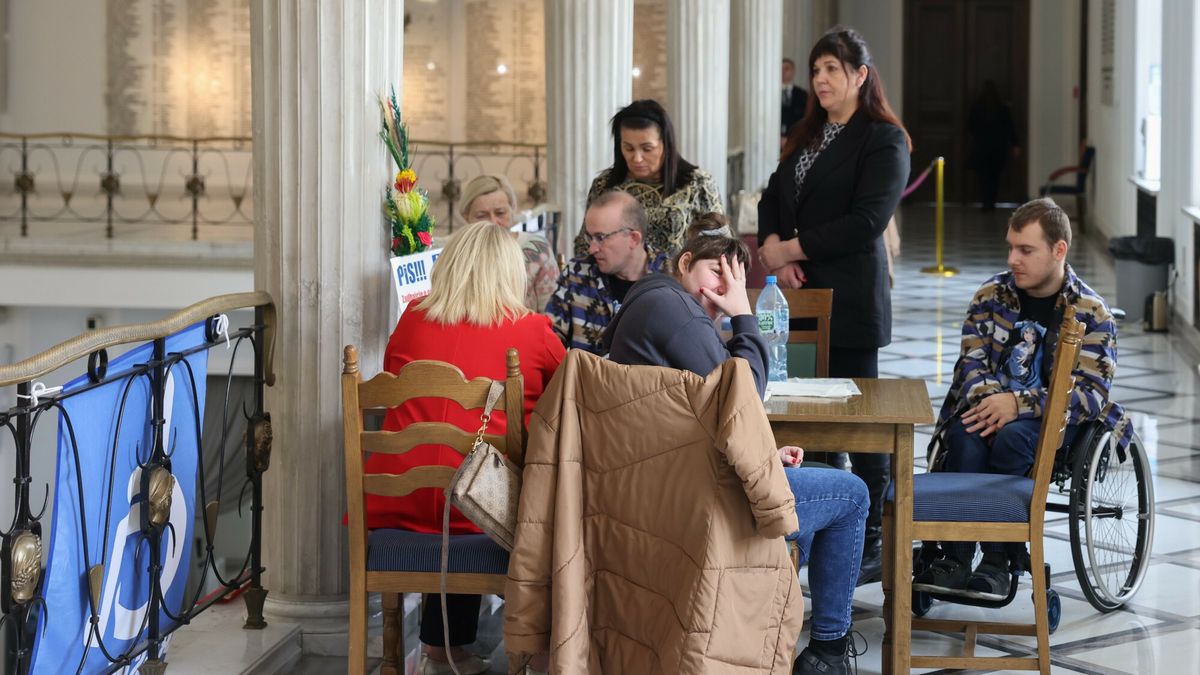 Protest osób z niepełnosprawnościami w Sejmie w 2023 r.