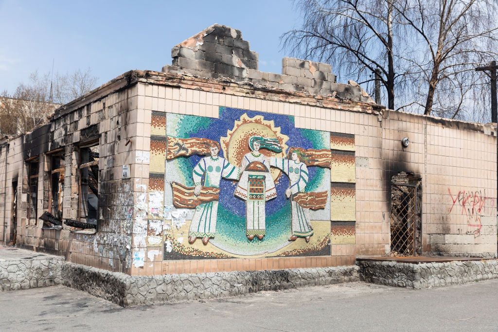 A view of a kindergarten destroyed as a result of theUKRAINE - 2022/04/23: A view of a kindergarten destroyed as a result of the invasion of Ukraine by the Russian occupation forces. Russia invaded Ukraine on 24 February 2022, triggering the largest military attack in Europe since World War II. (Photo by Mykhaylo Palinchak/SOPA Images/LightRocket via Getty Images)SOPA Imagesbuilding, russian army, aftermath, conflicts, russian attack, russian invasion, ukraine - russia, debris, destroyed, ruins, tragedy, ukrainian, bombardment, kindergarten, school, shelling