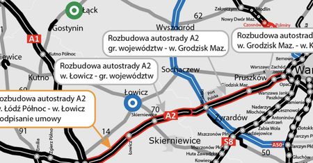 Autostrada A2 przejdzie ogromną metamorfozę. Kierowcy zyskają dodatkowe pasy na blisko 90 kilometrach!