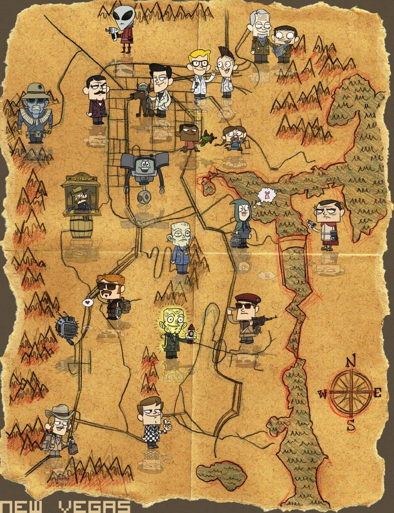 Mapa Fallout: New Vegas do powieszenia na ścianie 2