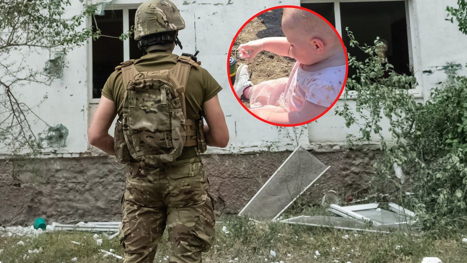 Dziewczynka spędziła urodziny przy grobie ojca, który zginął na wojnie