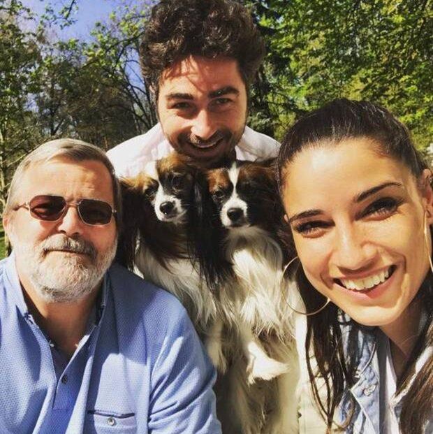 Lenka Klimentova z tatą i mężem