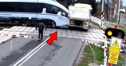 Rozpędzony pociąg wbił się w ciężarówkę. Kamery nagrały reakcję kierowcy