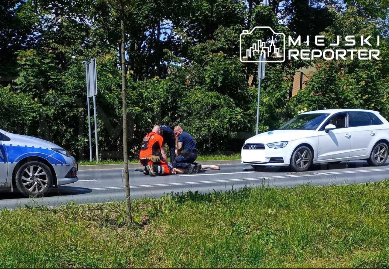 Nagi obywatel Ukrainy wyskoczył z 3. piętra i uciekł, następnie 