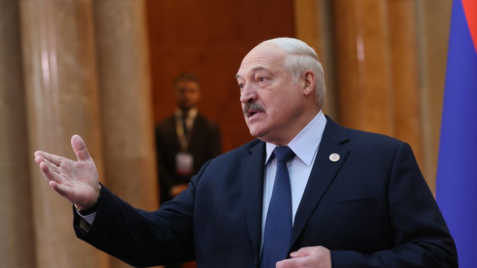 BISHKEK, KYRGYZSTAN - DECEMBER 9: (RUSSIA OUT) Belarussian President Alexander Lukashenko gestures during the Eurasian Economic Summit on November 9, 2022 in Bishkek, Kyrgyzstan. Leaders of Russia, Belarus, Kazakhstan and Armenia gathered in Kyrgyz capital, hosting the Eurasian Economic Union (EAEU) Summit. (Photo by Contributor/Getty Images)