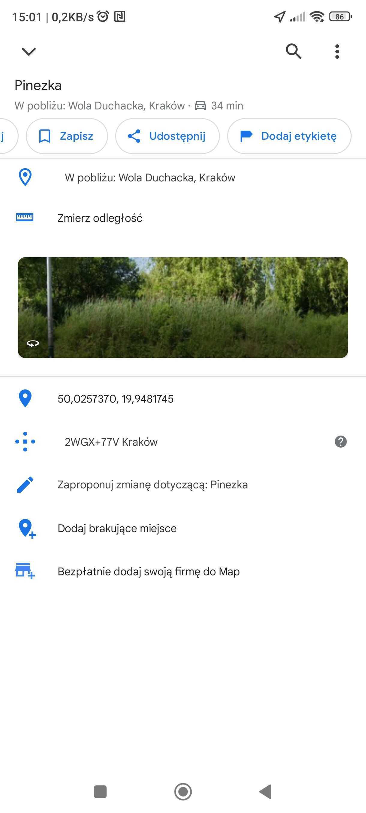 Pomiar odległości pomiędzy punktami w Androidzie