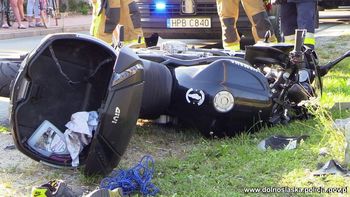 Poważny wypadek pod Gliwicami: Motocyklista wymusił pierwszeństwo