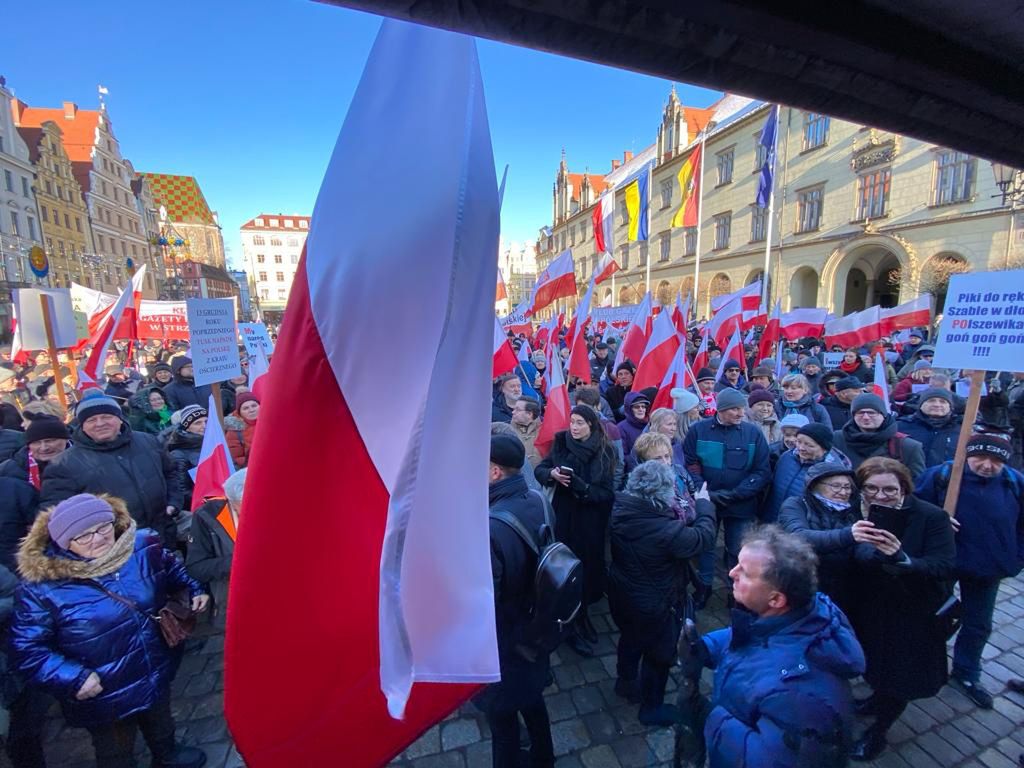 Antyrządowa manifestacja we Wrocławiu