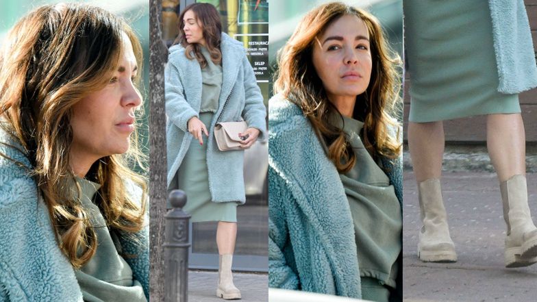 Rozgrzana Anna Wendzikowska wietrzy łydki na ulicach Warszawy