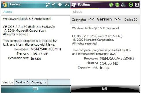 Zmiany w interfejsie w Windows Mobile 2