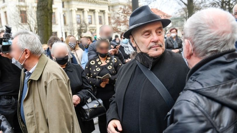 Marian Lichtman na pogrzebie Krzysztofa Krawczyka.