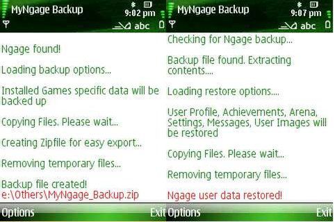 MyNgage-Backup. Kopia zapasowa z Nokii N-Gage.