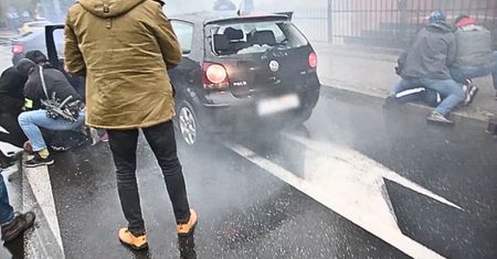 Wielka obława w Toruniu. Dopadli ich, gdy utknęli w korku
