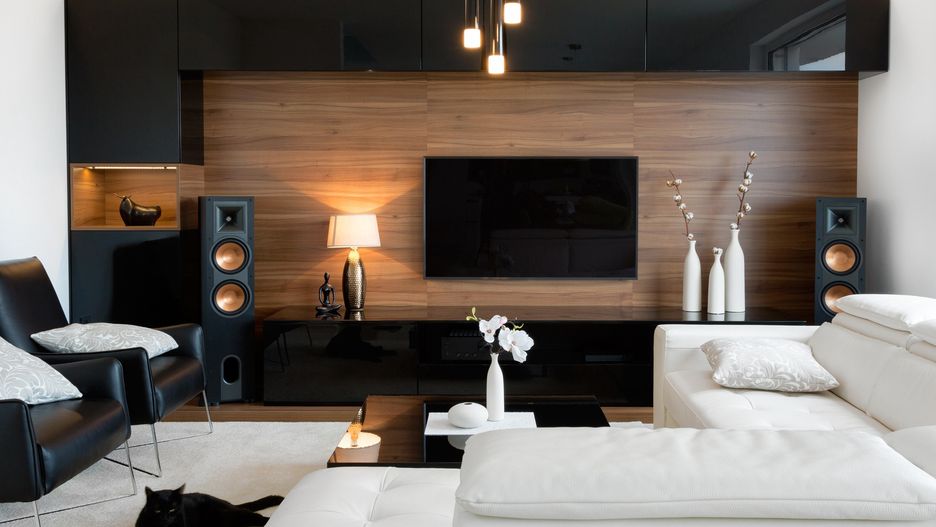 Modern living room interior of real home