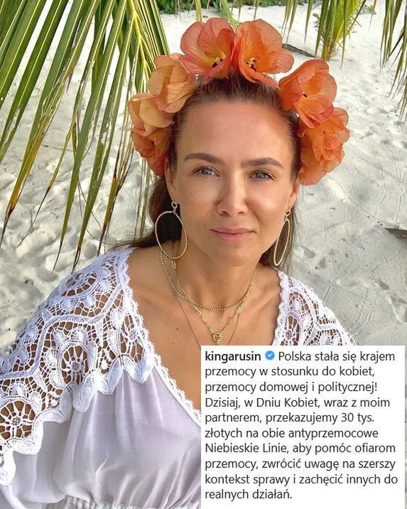 Kinga Rusin angażuje się społecznie, mieszkając na Malediwach