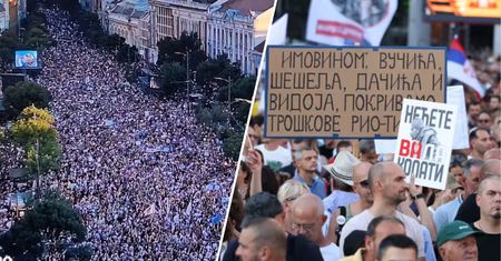 Serbowie protestują. Tłumy zalały ulice Belgradu