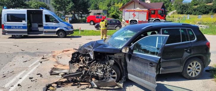 Wypadek drogowy w miejscowości Górki