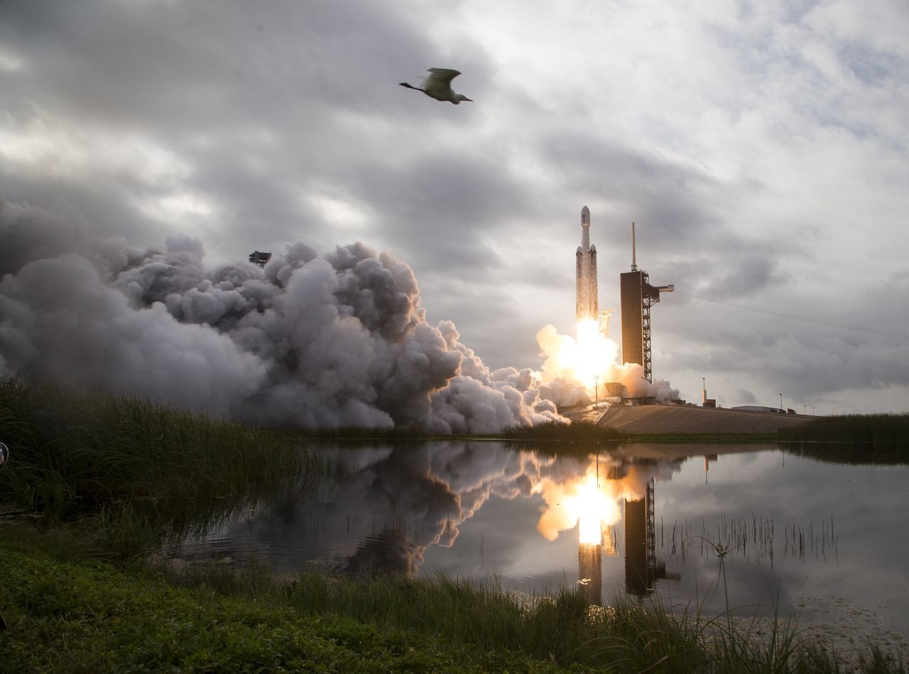 Launch of NASA probe from Cape Canaveral in Florida