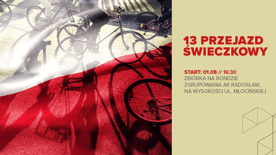 Warszawa. Upamiętniający Powstanie Warszawskie przejazd rowerowy na Woli (fot. Wolskie Centrum Kultury - Facebook)