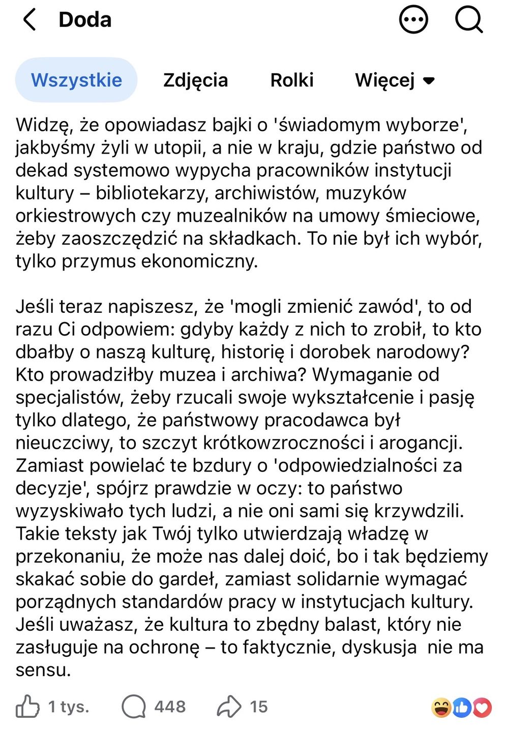 Oświadczenie Dody 