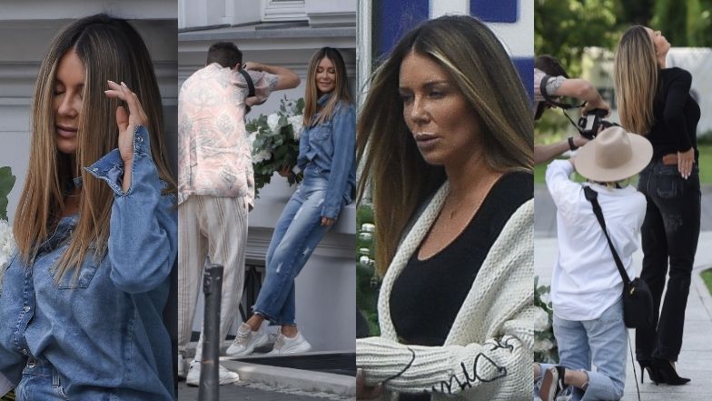 Małgorzata Rozenek na planie sesji zdjęciowej Mrs. Drama