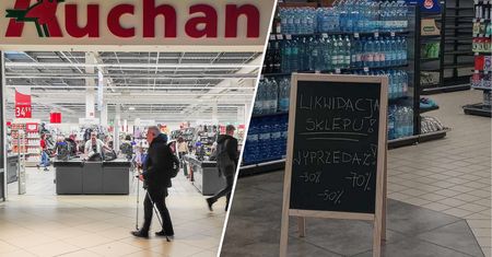Zwolnienia grupowe w Auchan. Pracownicy zajęli towar