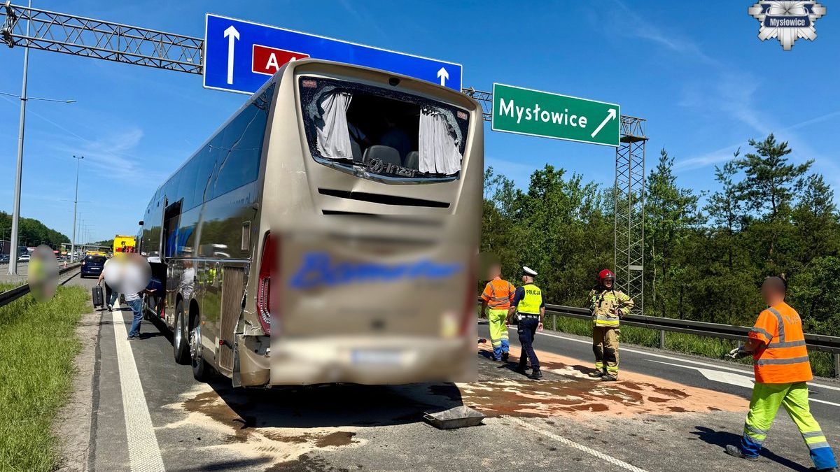 Wypadek na A4 w Mysłowicach