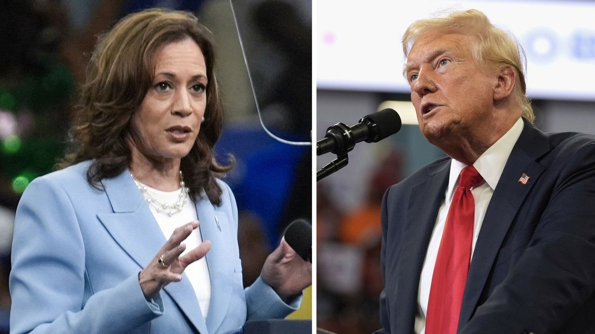 Archiwum zagraniczne East News 2024-08This combination of photos taken at campaign rallies in Atlanta shows Vice President Kamala Harris on July 30, 2024, left, and Republican presidential candidate former President Donald Trump on Aug. 3. Trump and Harris held the dueling rallies four days apart, but the dynamics showcased how deeply divided the American electorate is. The Harris crowd was majority Black and female. Trump's crowd was overwhelmingly white. They listened to different music. They heard wildly different arguments on immigration, the economy, voting rights. Either Harris or Trump will win. The question is how widely the winner will be accepted. (AP Photo)