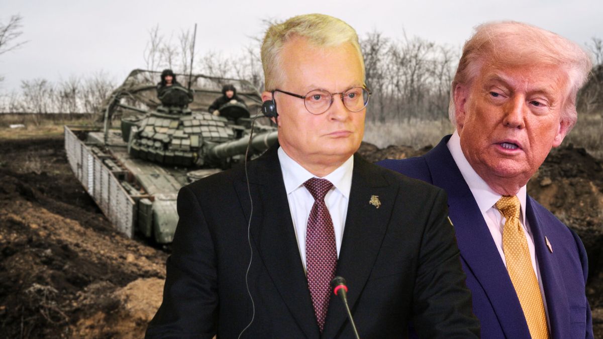  Prezydent Litwy Gitanas Nauseda i prezydent USA Donald Trump 
