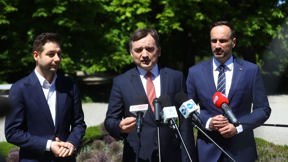 Zbigniew Ziobro, Patryk Jaki i Janusz Kowalski z Solidarnej Polski