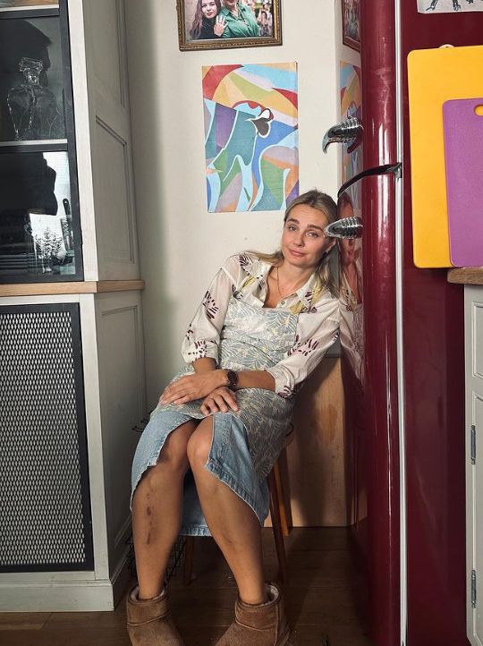 Małgorzata Socha na planie 