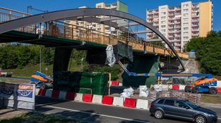 Częstochowa: Remont kładki nad al. Jana Pawła II na półmetku