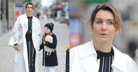 Wystylizowana Dominika Kulczyk z córką wychodzi ze studia TVN-u (ZDJĘCIA)