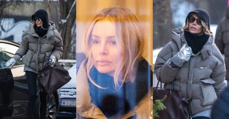 Agnieszka Woźniak-Starak w puchówce za 3,5 tysiąca buszuje po sklepach, po czym wsiada do swojej tesli za 300 tysięcy (ZDJĘCIA)