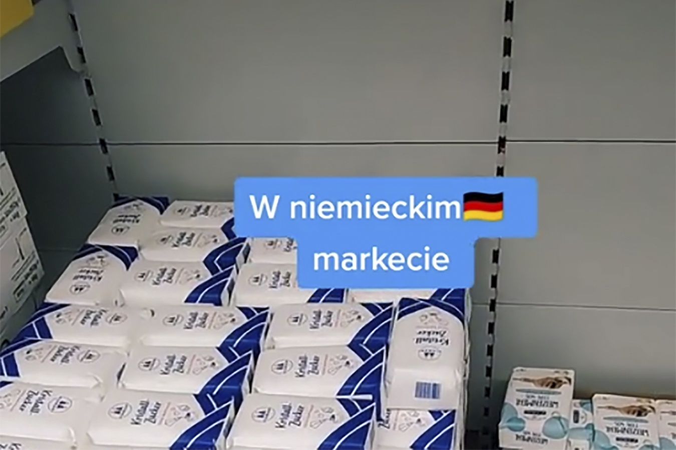 Nagranie z niemieckiego marketu. Polka pokazała cenę cukru