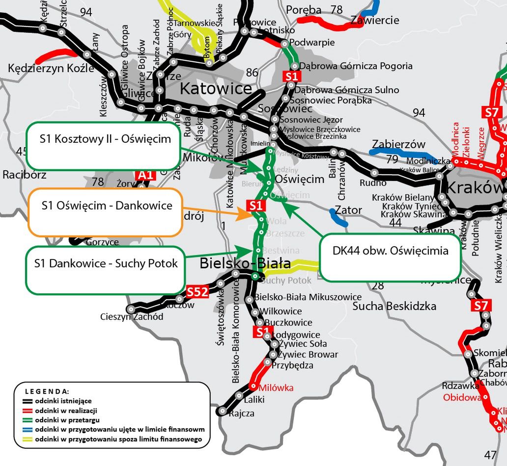 Chińczycy nie zbudują fragmentu S1