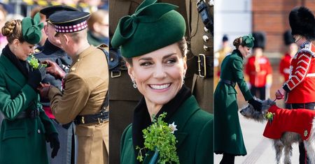 Księżna Kate w szmaragdowym płaszczu i kapelusiku posyła uśmiechy z okazji Dnia św. Patryka. Klasa? (ZDJĘCIA)