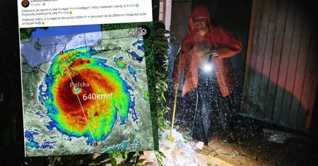 Wstrząsający obrazek. Huragan Ida nałożony na mapę Polski