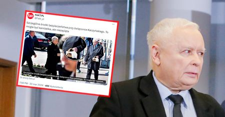 Święconka Jarosława Kaczyńskiego. Uwagę zwrócił jego płaszcz